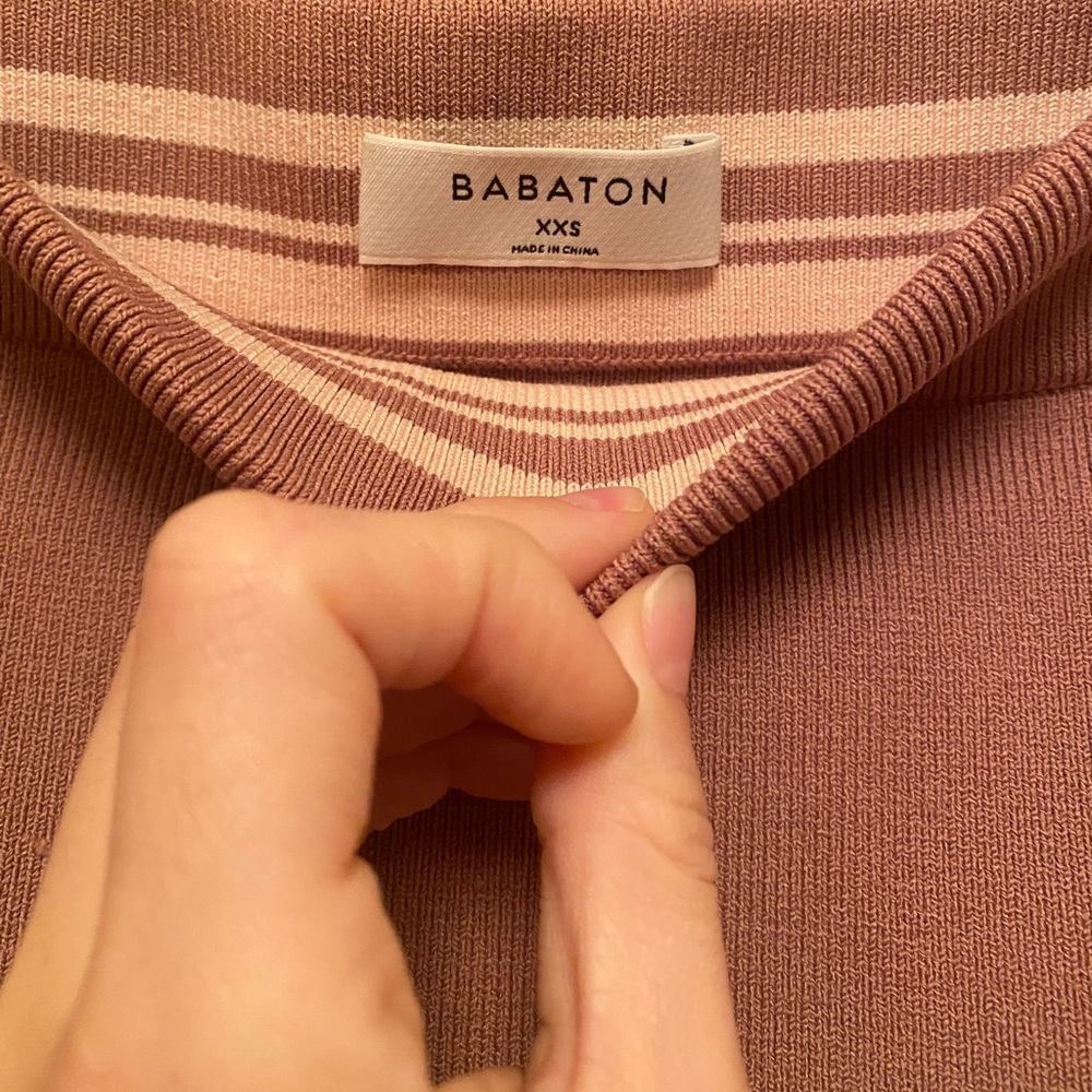 Aritzia Babaton Mauve Sculpt Knit Skirt